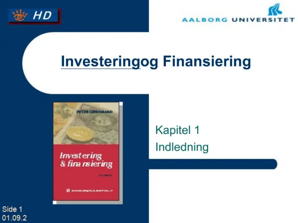 Investering og Finansiering