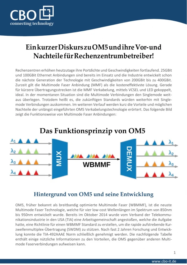 Ein kurzer Diskurs zu OM5 und ihre Vor- und Nachteile für Rechenzentrumbetreiber!