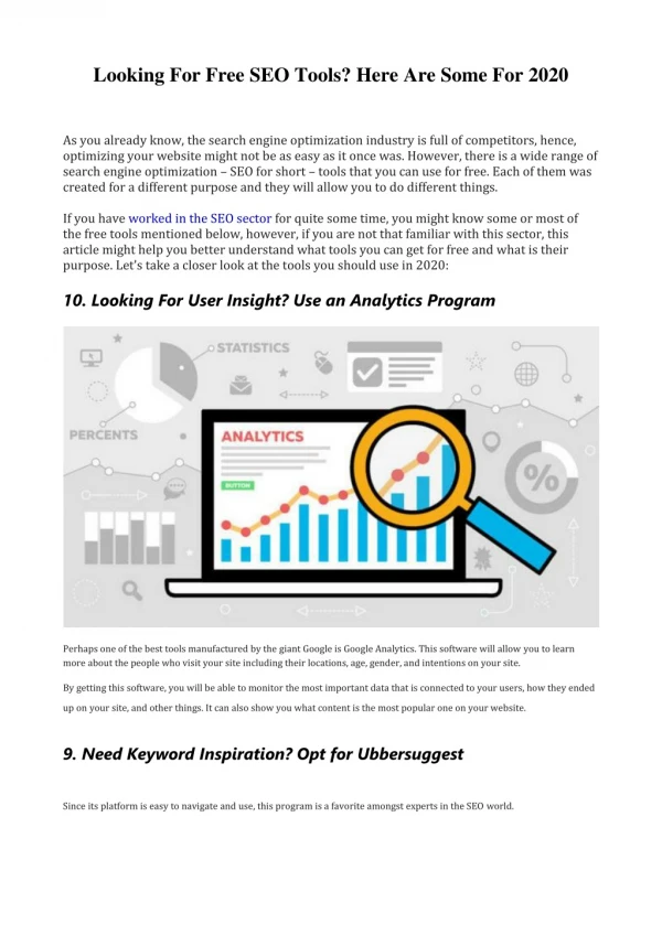 looking for free seo tools here are some for 2020