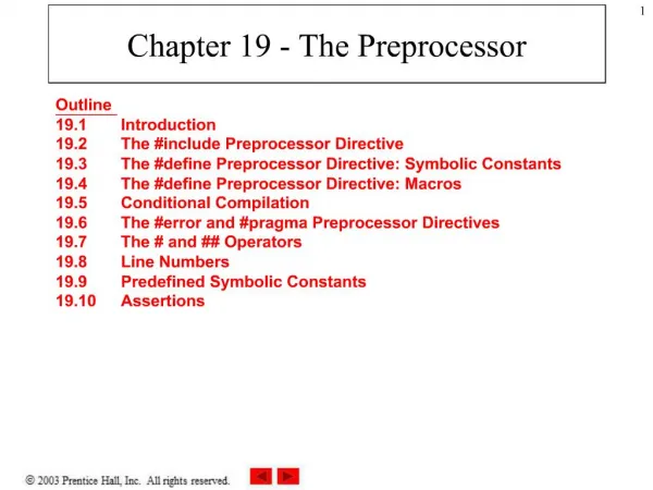 Chapter 19 - The Preprocessor