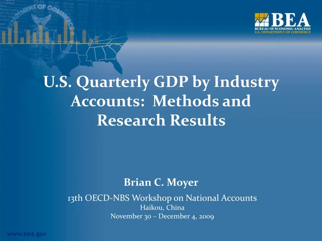 u s quarterly gdp by industry accounts methods and research results