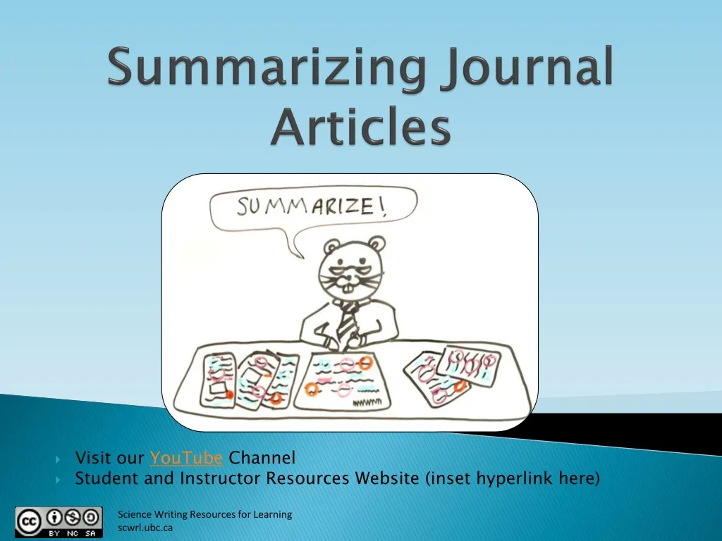summarizing journal articles