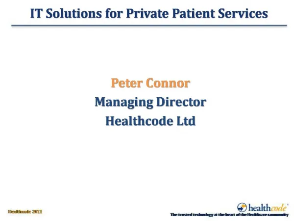 IT Solutions for Private Patient Services