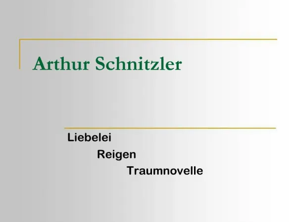 Arthur Schnitzler