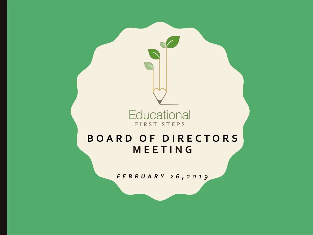 board of directors meeting february 26 2019