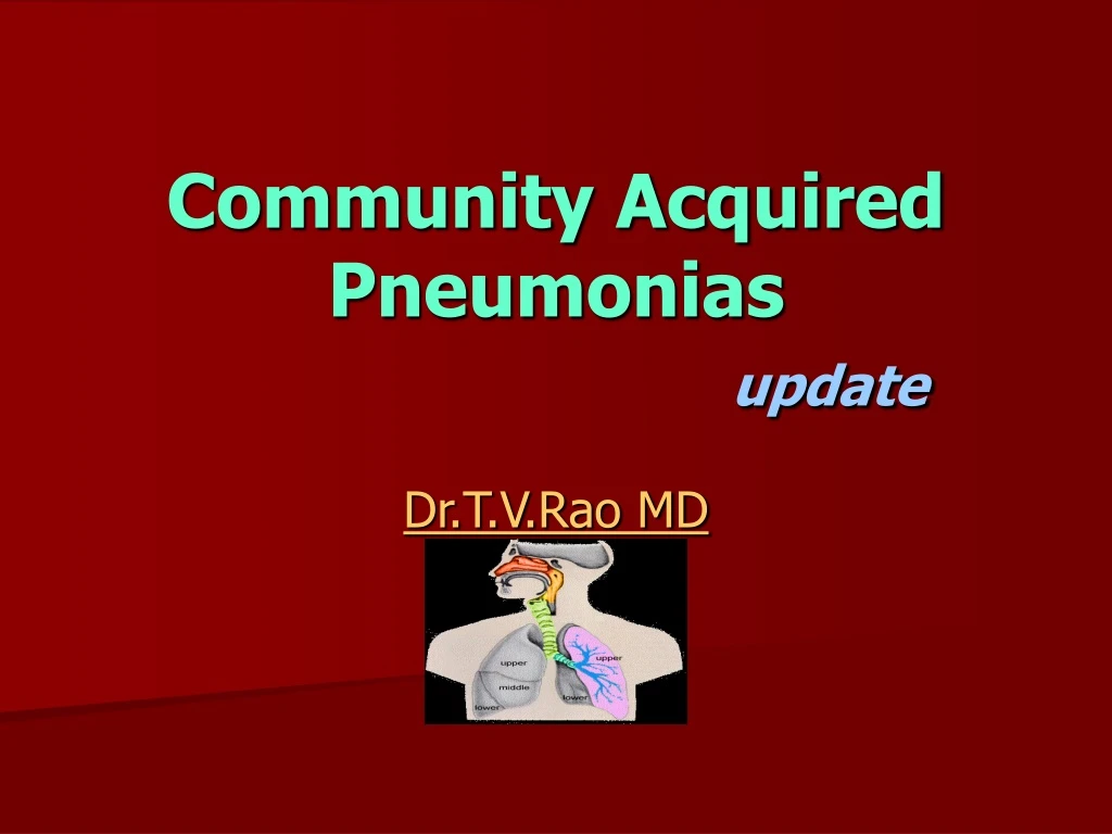 community acquired pneumonias update