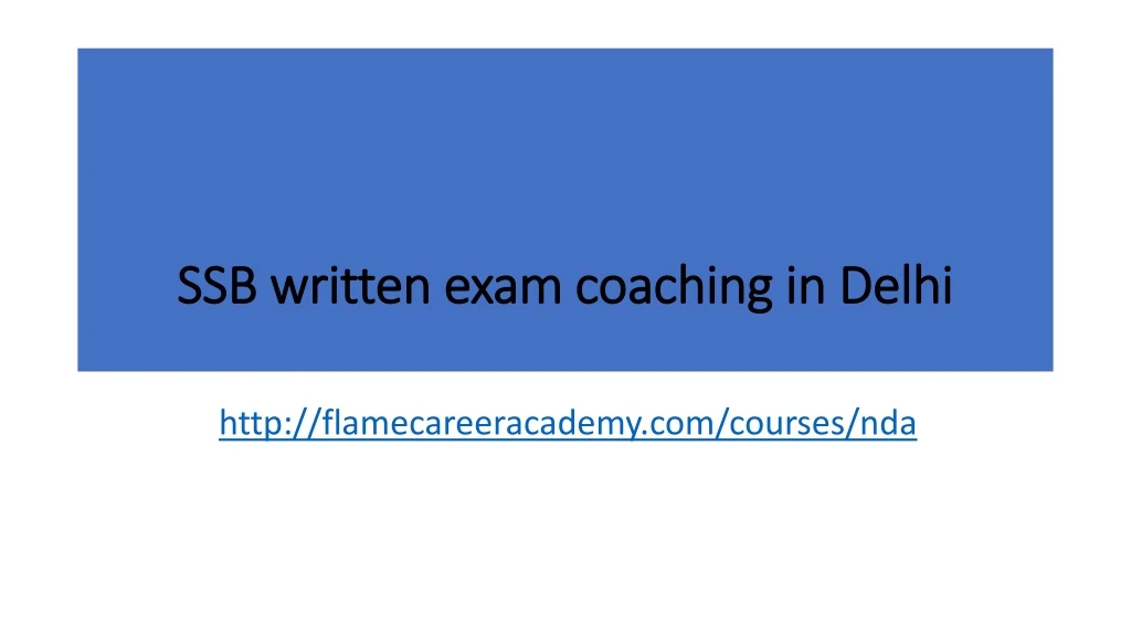 ssb written exam coaching in delhi