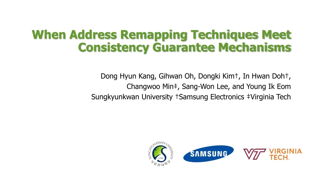 when address remapping techniques meet consistency guarantee mechanisms