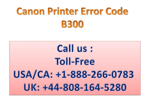 Canon Printer Error Code b300