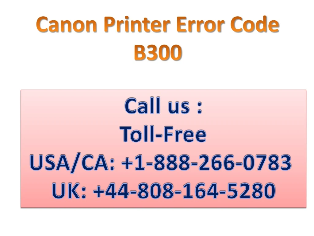 canon printer error code b300