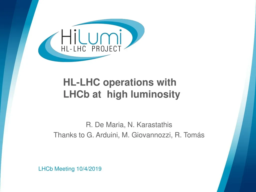 hl lhc operations with lhcb at high luminosity