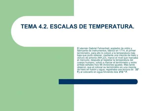 TEMA 4.2. ESCALAS DE TEMPERATURA.