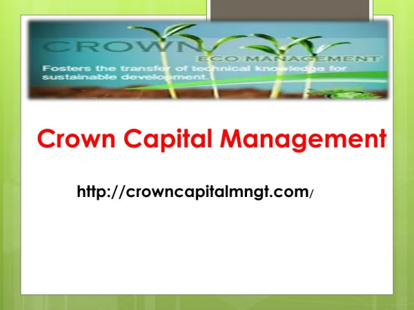 Crown Capitl Management- Potential applications of renewable