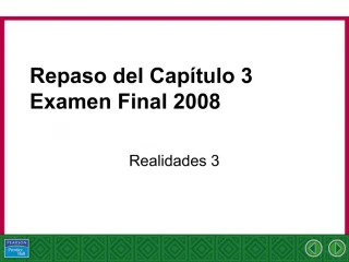 Repaso del Cap tulo 3 Examen Final 2008 - slide 1