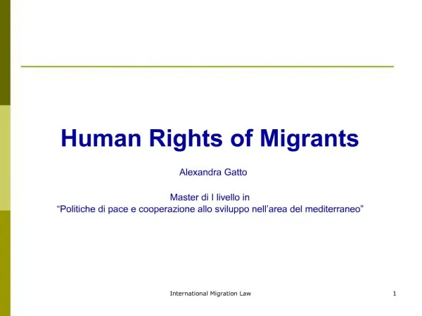 Instruments of International Migration Law