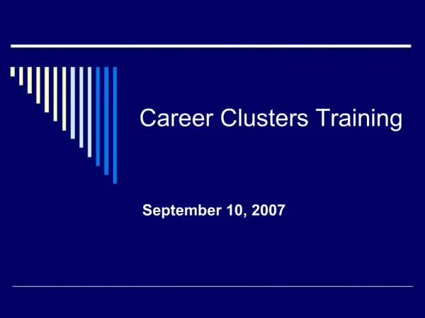 Career Clusters Training