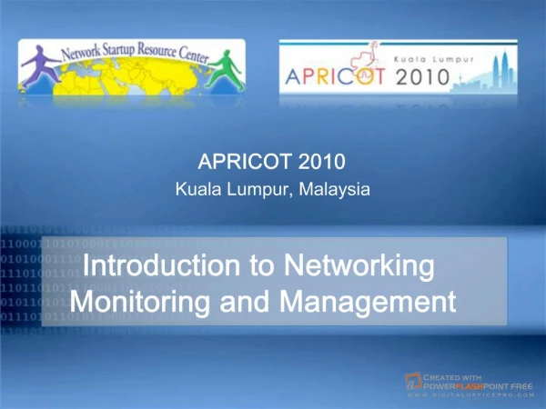 Introduction to Networking Monitoring and Management