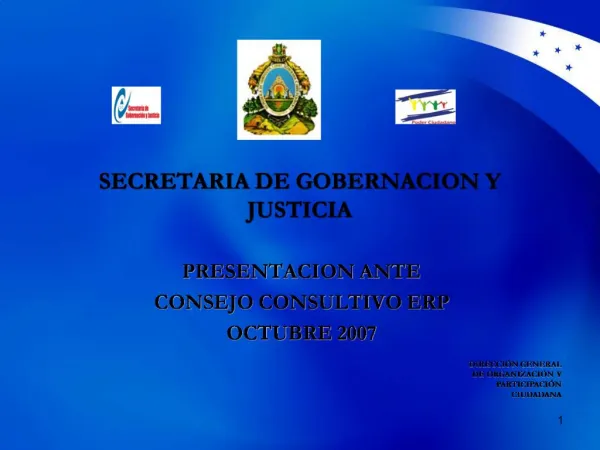 SECRETARIA DE GOBERNACION Y JUSTICIA