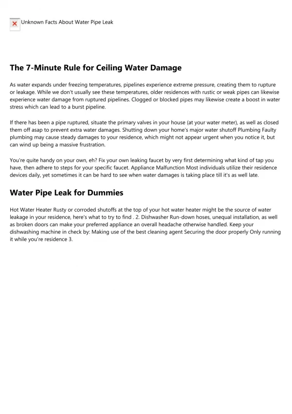 10 Principles Of Psychology You Can Use To Improve Your Water Damage Infestations