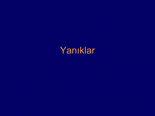 Yaniklar