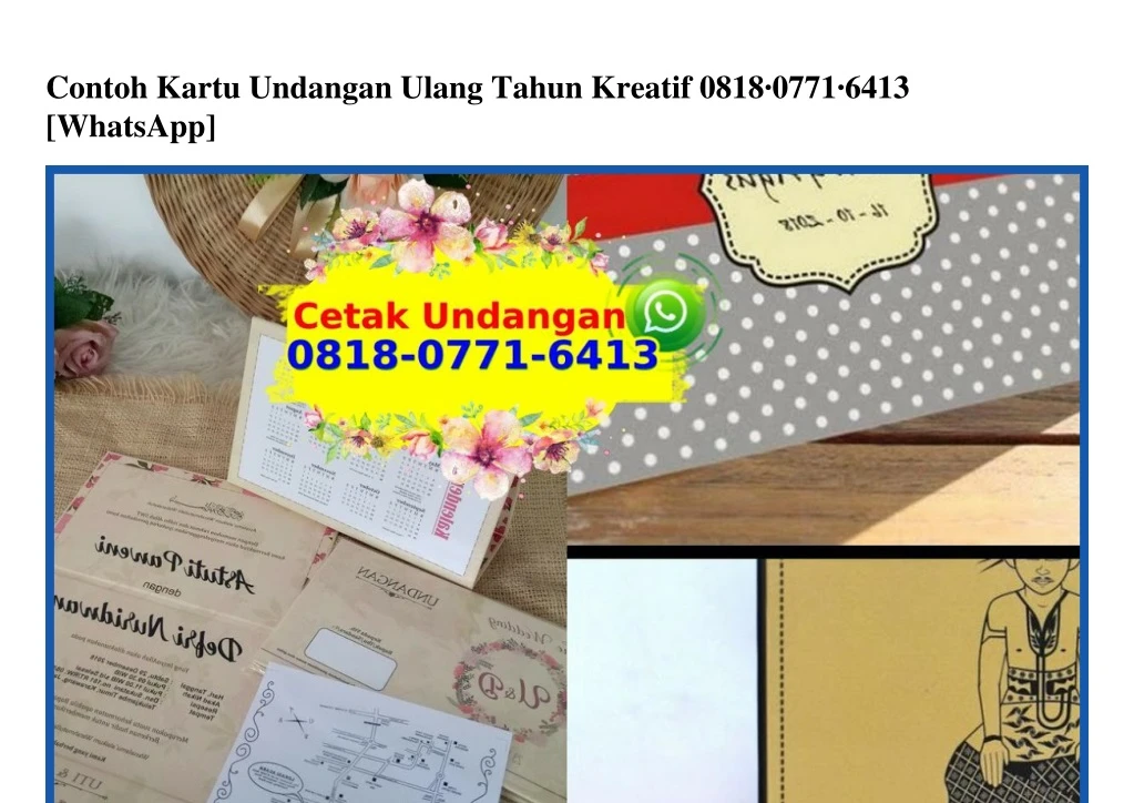 contoh kartu undangan ulang tahun kreatif 0818