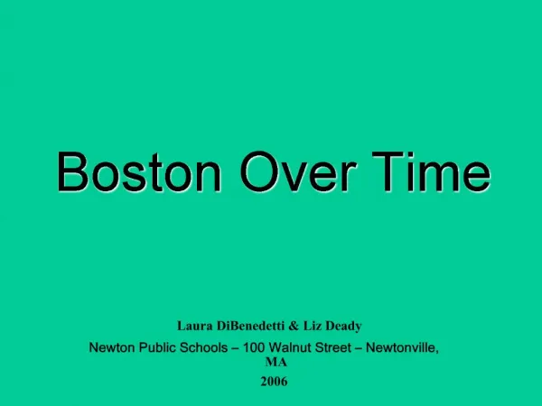 Boston Over Time