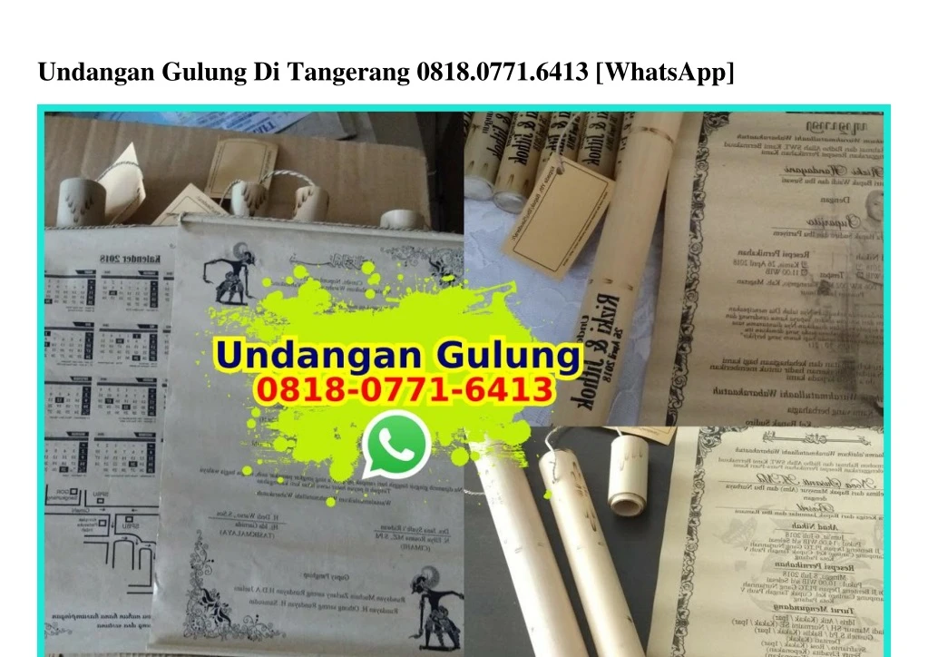 undangan gulung di tangerang 0818 0771 6413