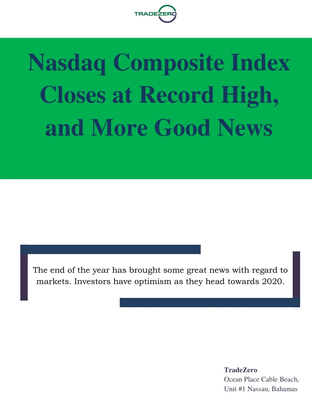 nasdaq composite index closes at record high
