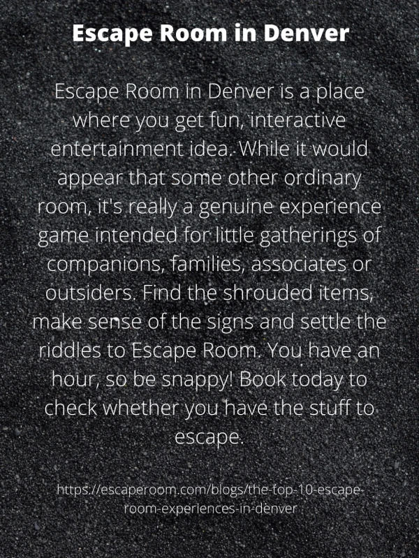 Escape Room in Denver