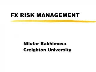 FX RISK MANAGEMENT
