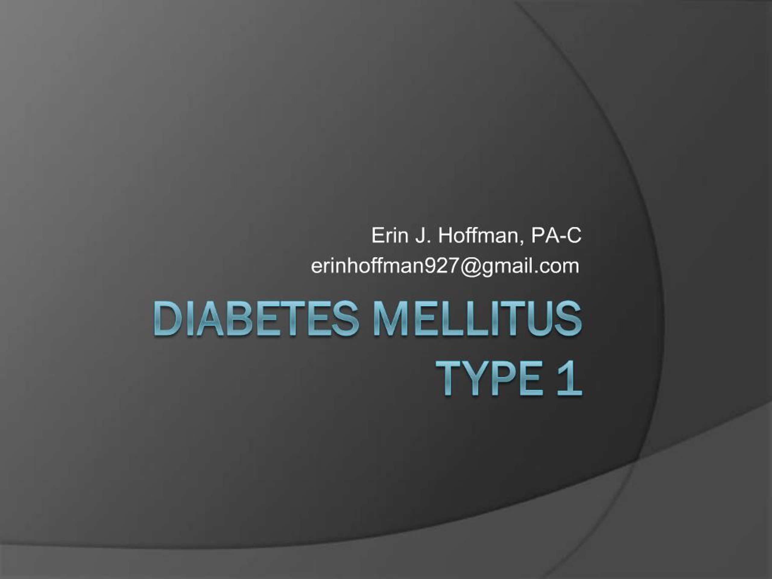 PPT - Diabetes Mellitus Type 1 PowerPoint Presentation, free download ...
