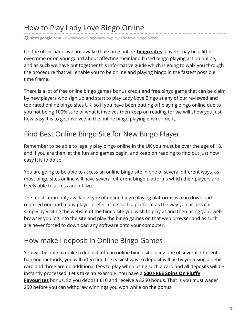 how to play lady love bingo online