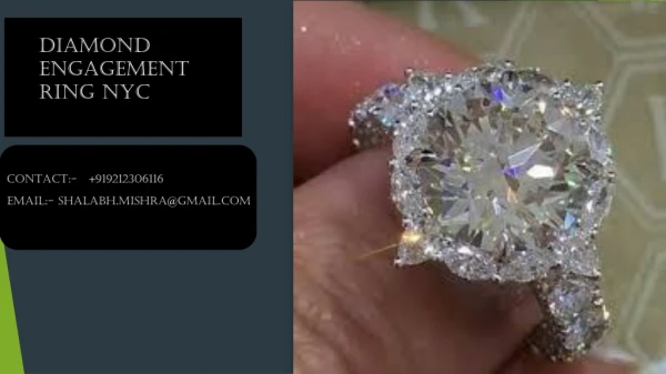 Diamond engagement ring persentation