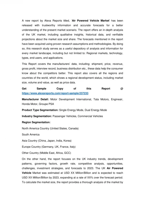a new report by alexa reports titled air powered