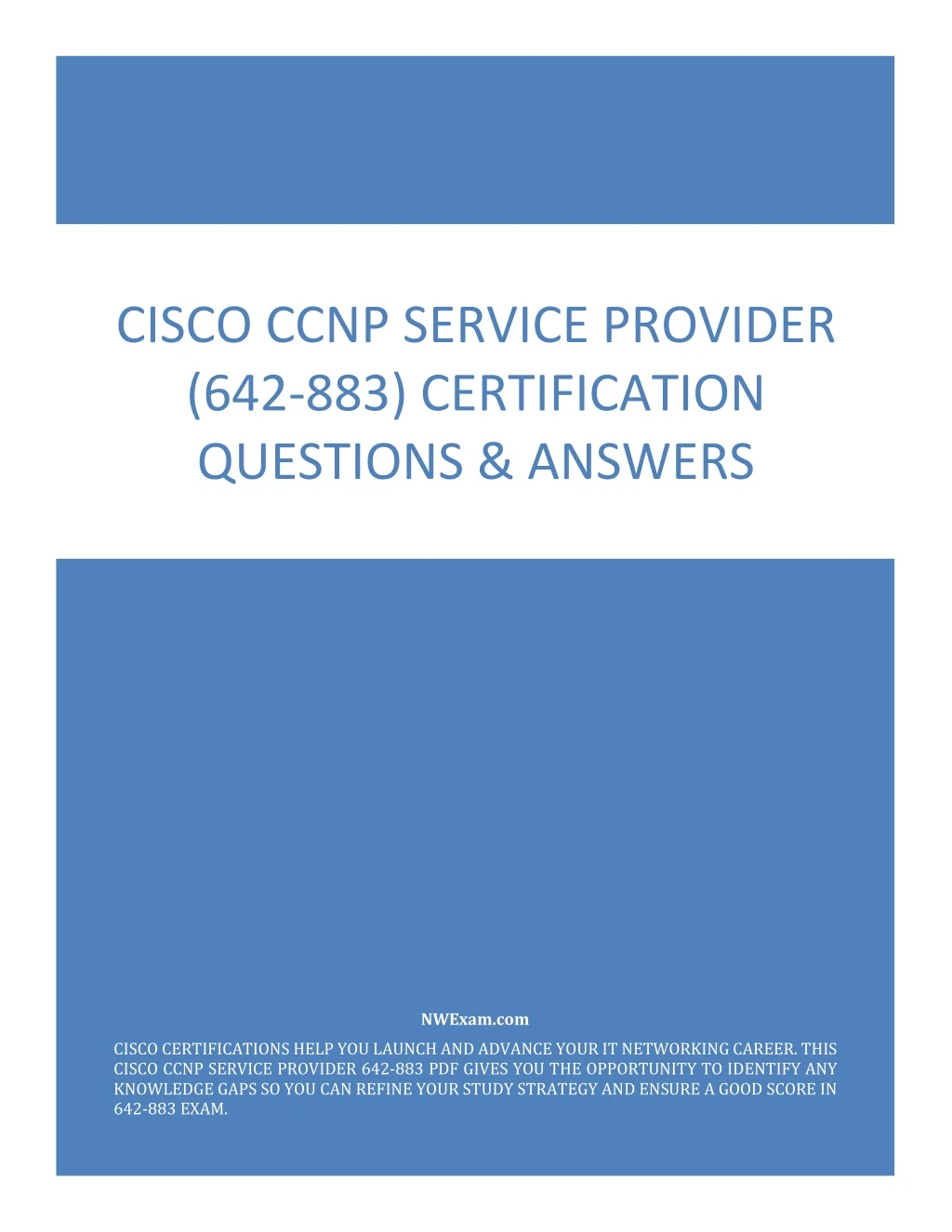 cisco ccnp service provider 642 883 certification