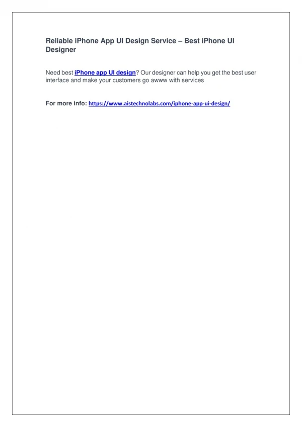 reliable iphone app ui design service best iphone