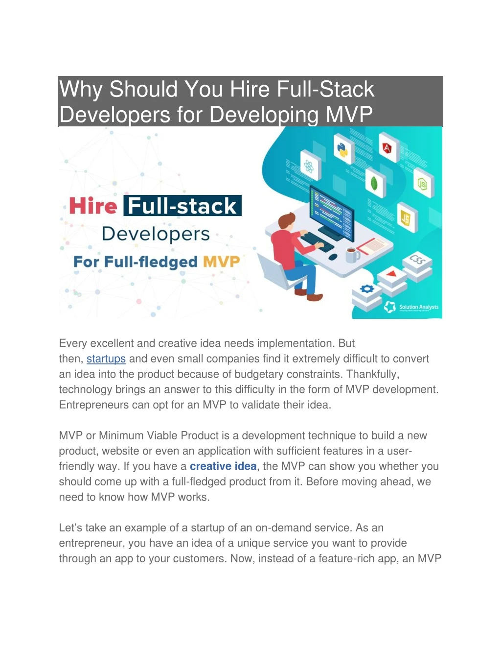 why should you hire full stack developers