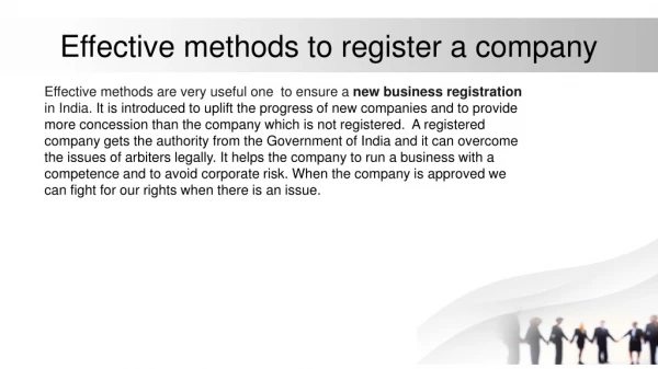 Effective Methods to Register a Company