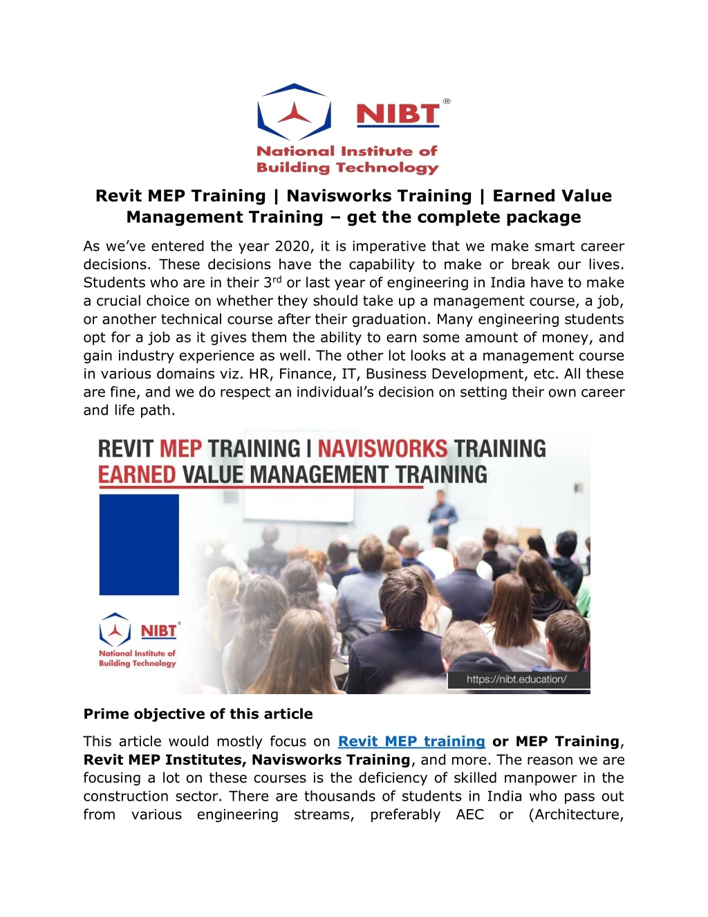 revit mep training navisworks training earned