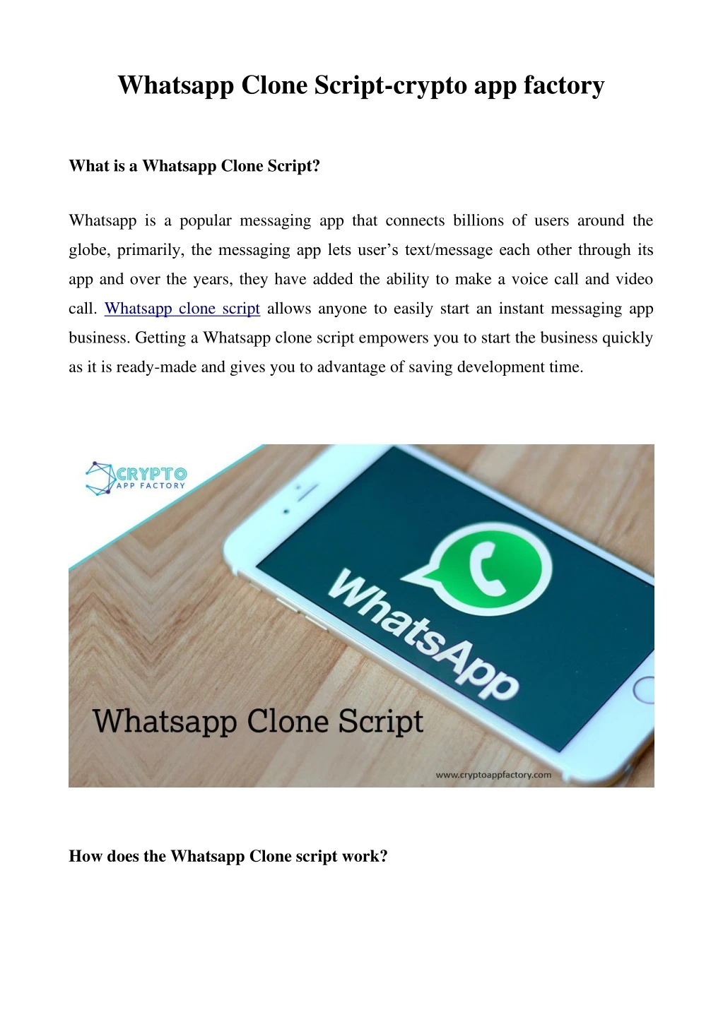 whatsapp clone script crypto app factory