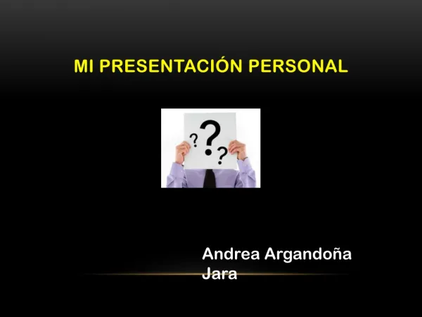 mi presentaci n personal