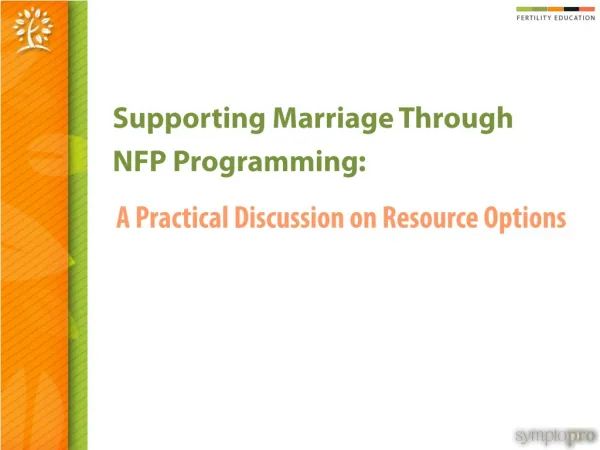 Supporting Marriage Through NFP Programming :