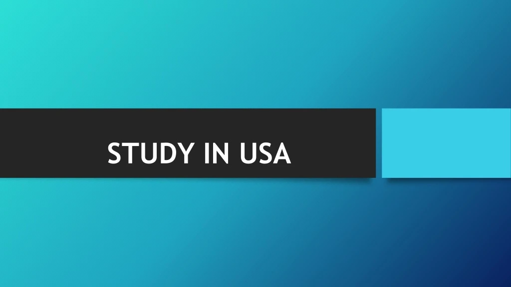 study in usa