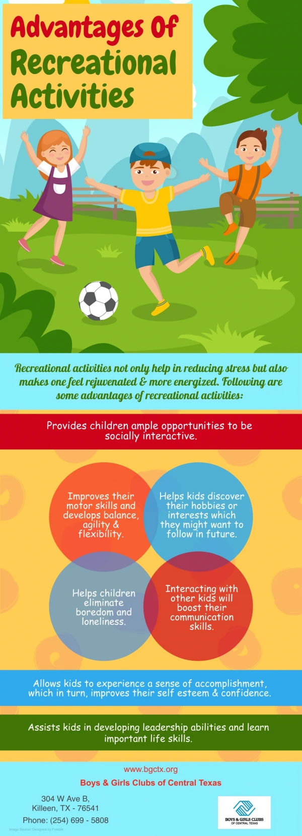 advantages of recreational activities