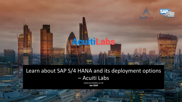 acuiti labs learn about sap s 4 hana