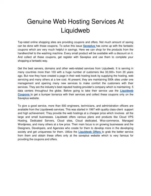 genuine web hosting services at liquidweb