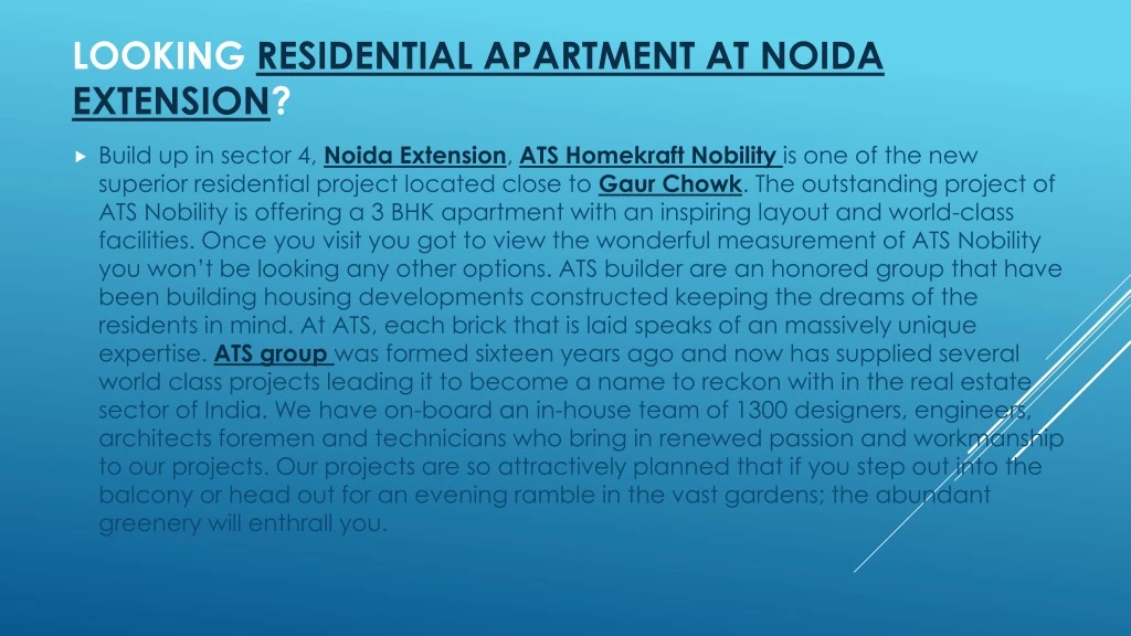 looking residential apartment at noida extension