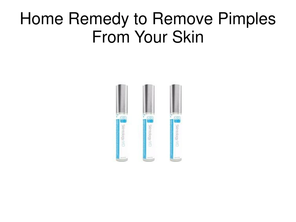 home remedy to remove pimples from your skin