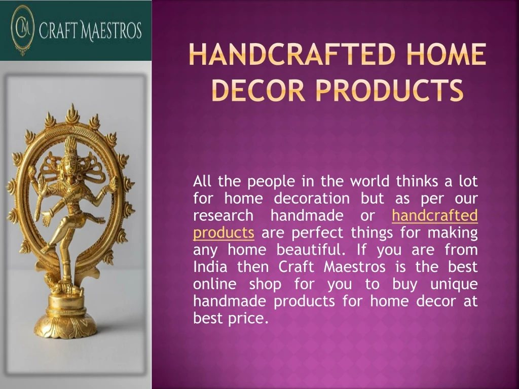 handcrafted home decor products