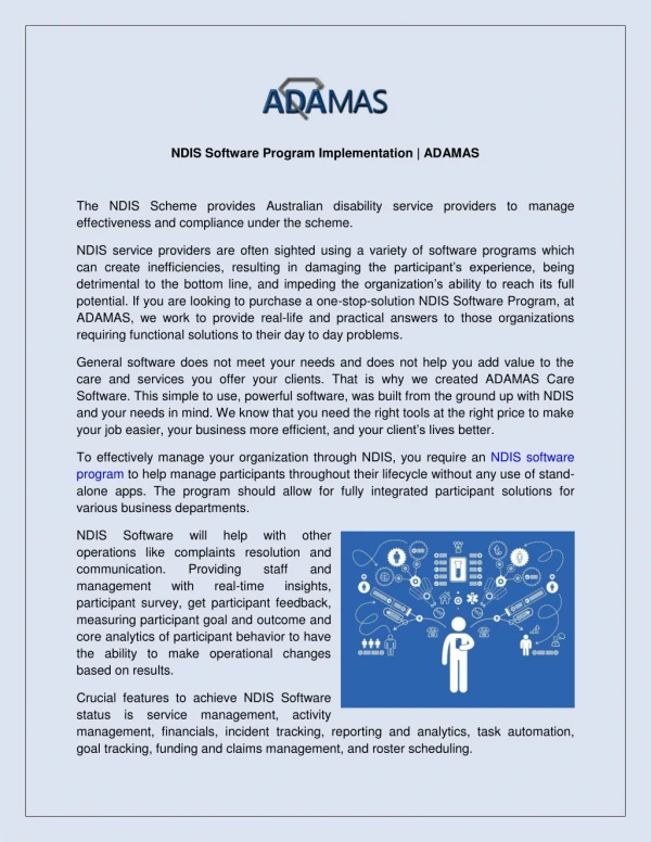 NDIS Software Program Implementation | ADAMAS